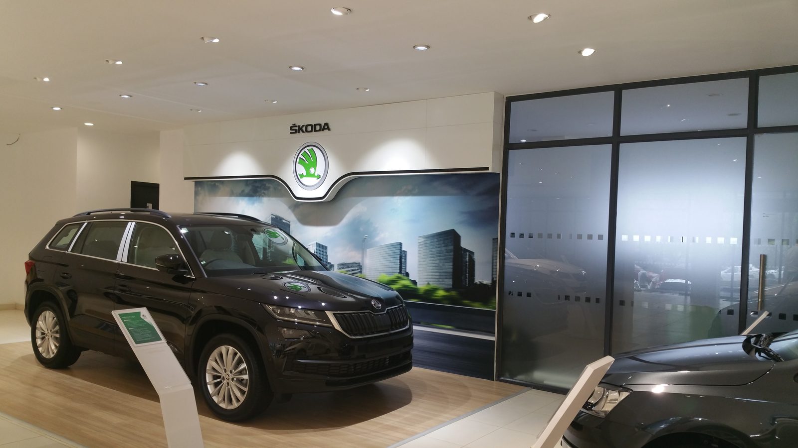 Skoda automobile showroom floor